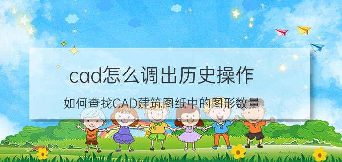 cad怎么调出历史操作 如何查找CAD建筑图纸中的图形数量？